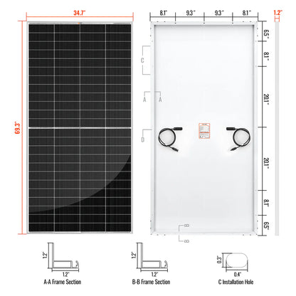 Rich Solar MEGA 335 PRO 335W 24V Solar Panel Pallet for Residential & Commercial Use