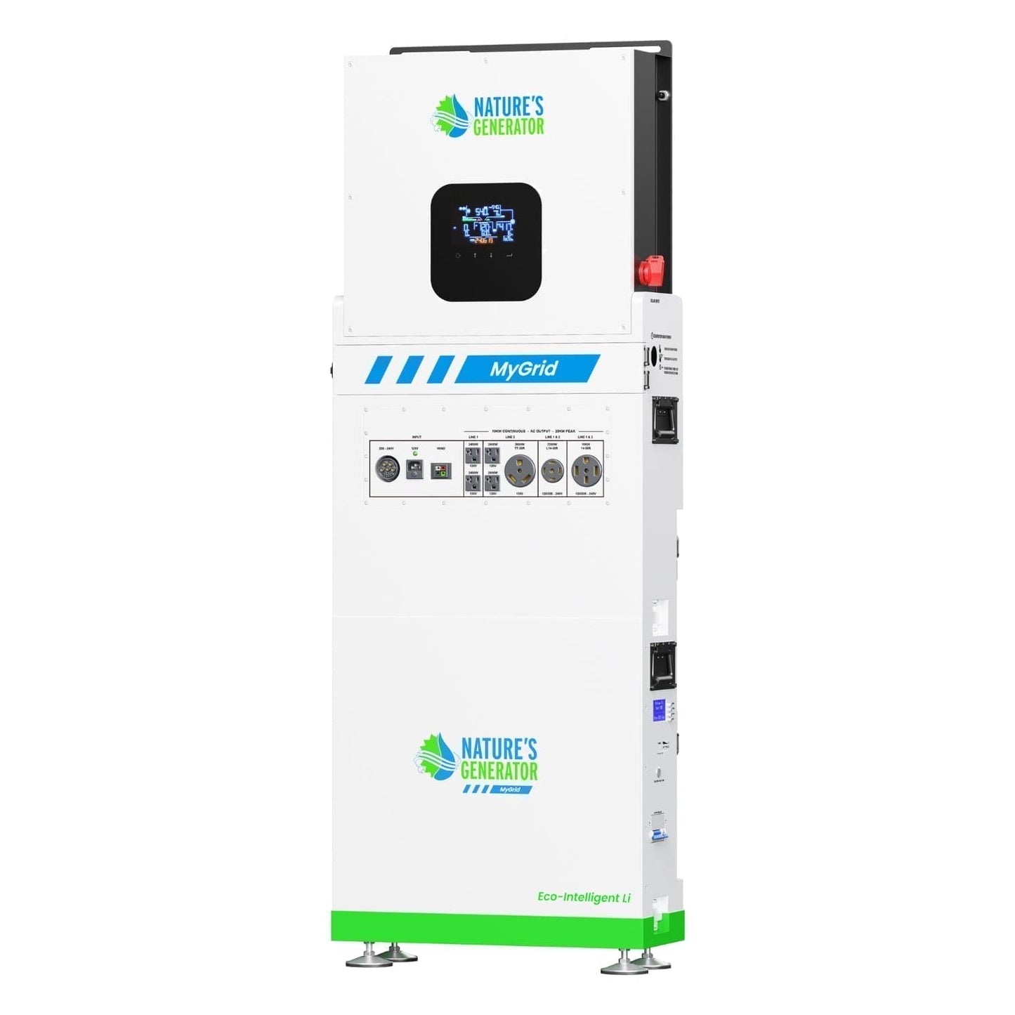 Nature’s Generator MyGrid 10K Series – 10KW Whole Home Battery Backup Systems with Solar Battery Options