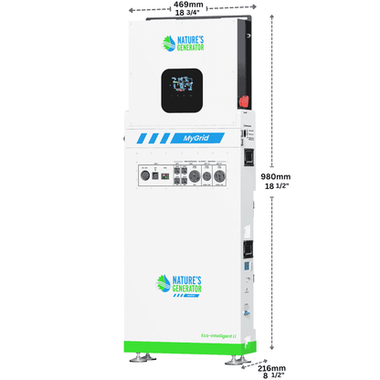 Nature’s Generator MyGrid 10K Series – 10KW Whole Home Battery Backup Systems with Solar Battery Options