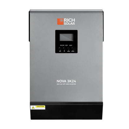 NOVA MAX 3K Hybrid Inverter – 3000W 24V Off-Grid Solar Inverter for RVs, Trailers, Boats, and Overlanders