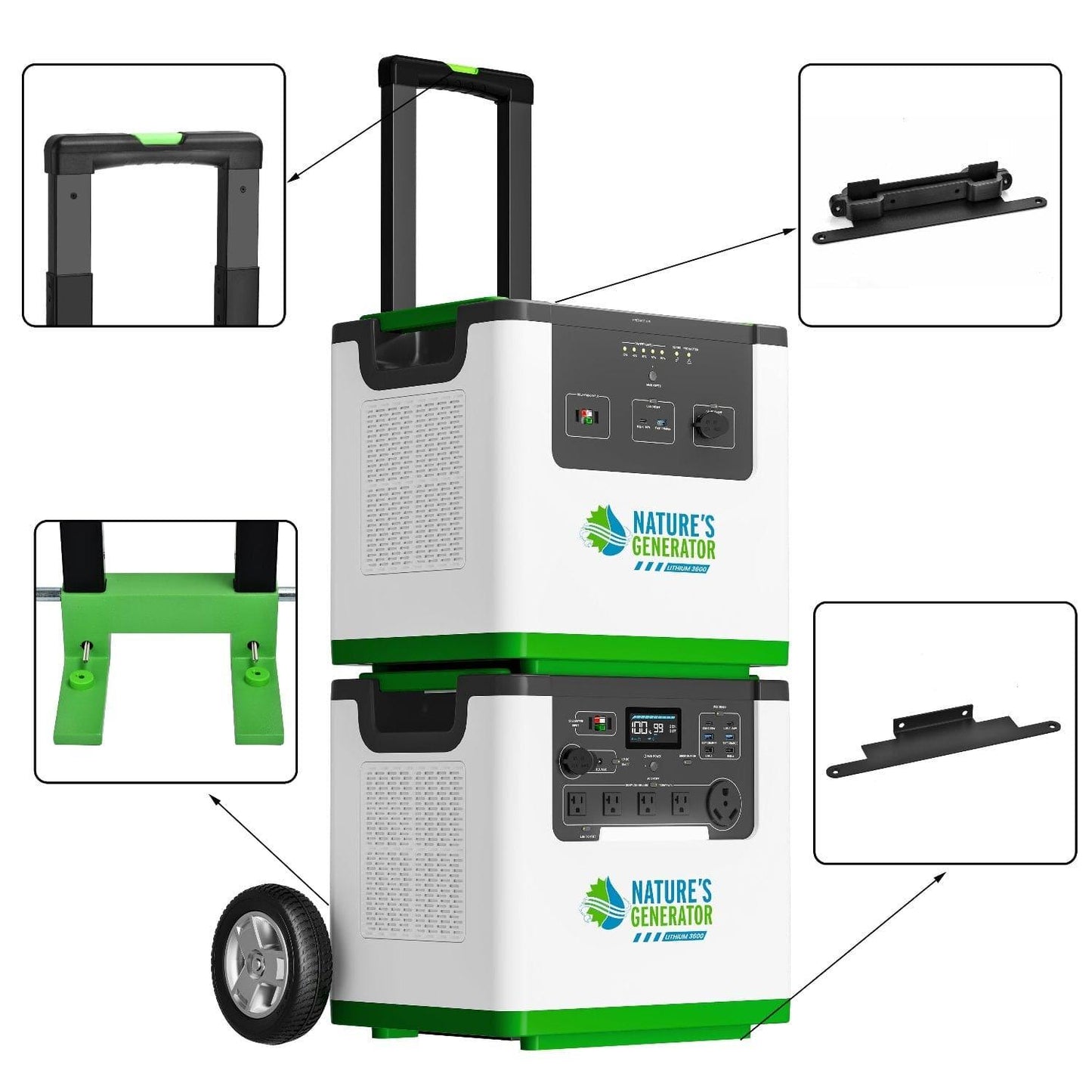 Nature's Generator Lithium 3600/6000 Heavy Duty Cart – Mobile Base for Lithium Power Systems
