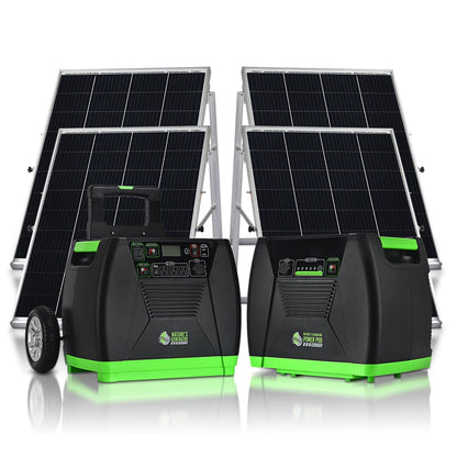 Nature’s Generator Elite Platinum System – 3600W Solar Generator with Power Pod and 4 Panels