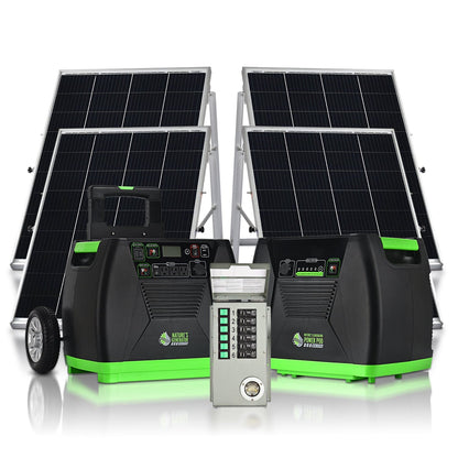 Nature’s Generator Elite Platinum PE System – 3600W Solar Generator with Power Pod and Power Panel