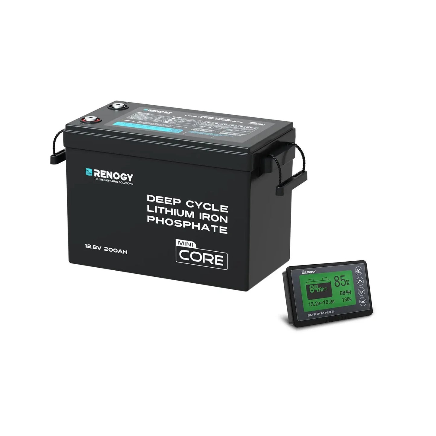 Renogy Core 200Ah LiFePO4 Battery – 12V Deep Cycle with Low-Temperature Protection & Bluetooth
