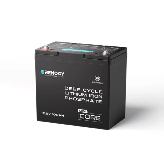 Renogy Core Mini 100Ah LiFePO4 Battery – 12V DuoHeat Tech with Bluetooth