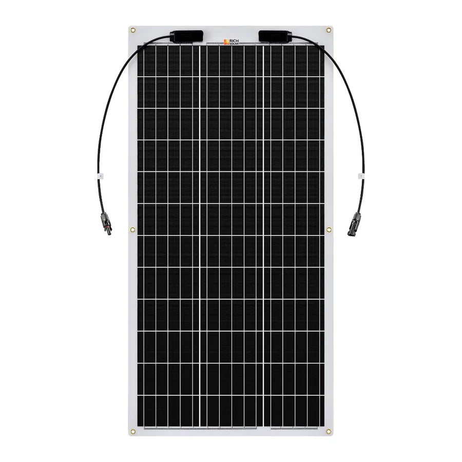 Rich Solar MEGA 100W FLEX Flexible Solar Panel – Lightweight 12V Monocrystalline for Vans, Boats, Trailers