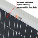 Rich Solar MEGA 200 PRO – 200W 24V Monocrystalline Solar Panel for Premium Off-Grid Systems