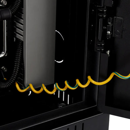 Battery Server Rack for ALPHA 5 PRO – 6-Slot Enclosed Cabinet with Wheels and 600A Bus Bar Covers