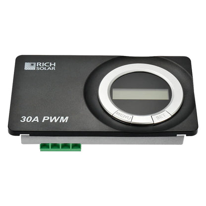 30A Flush Mount PWM Solar Charge Controller – 12V/24V Compatible
