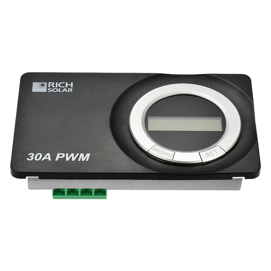 30A Flush Mount PWM Solar Charge Controller – 12V/24V Compatible