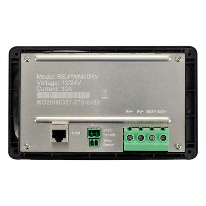 30A Flush Mount PWM Solar Charge Controller – 12V/24V Compatible