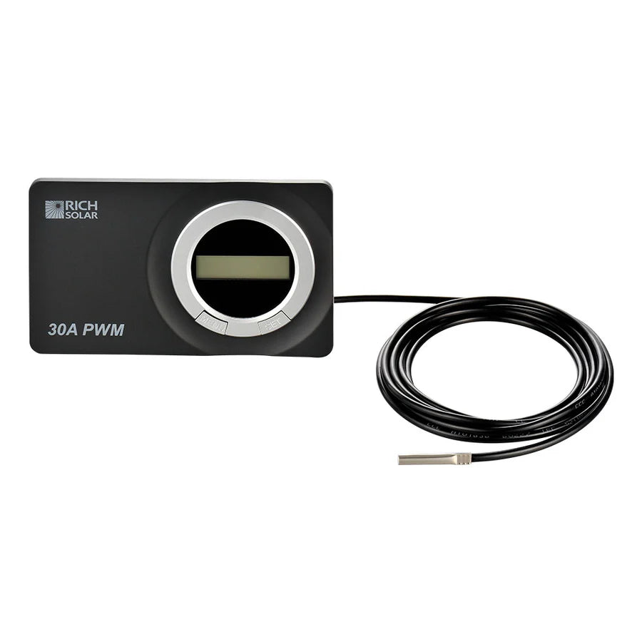 30A Flush Mount PWM Solar Charge Controller – 12V/24V Compatible