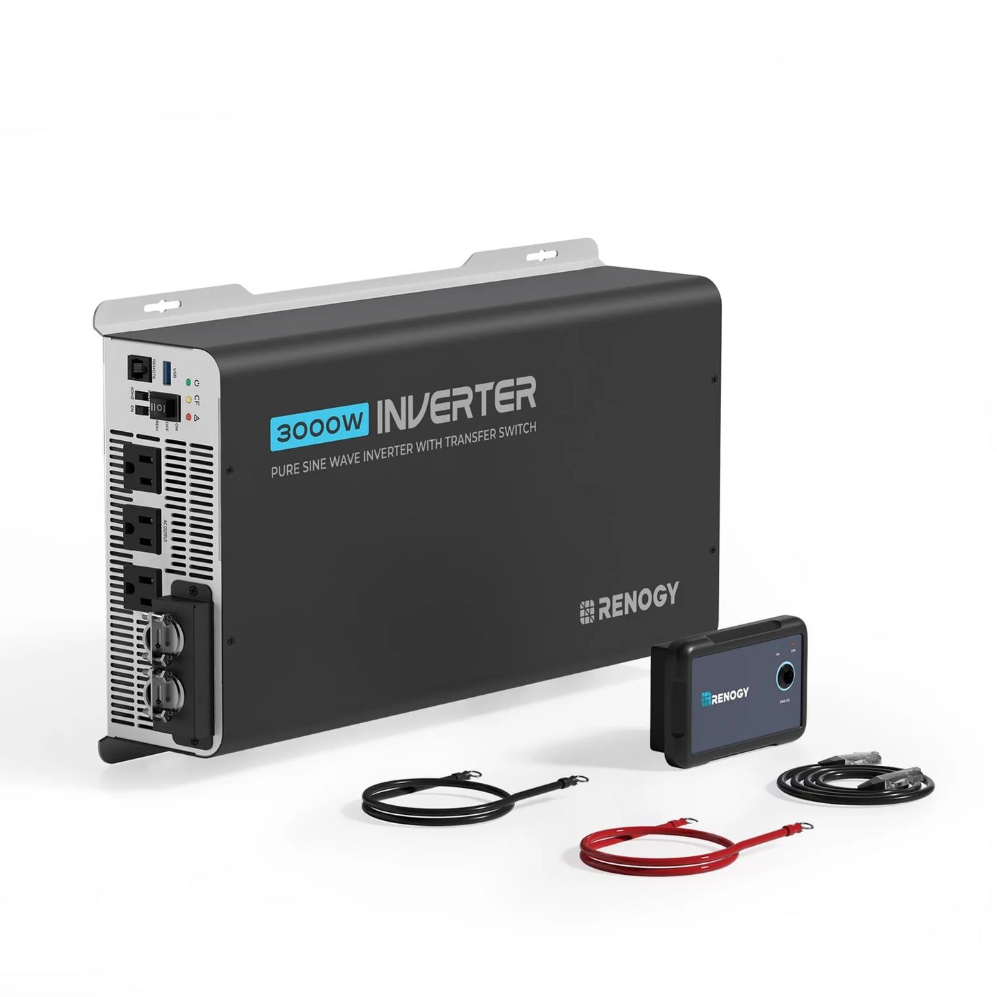 Renogy PUH 12V 3000W Pure Sine Wave Inverter with UPS Transfer Switch and Built-in Bluetooth