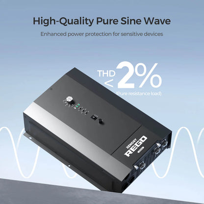 REGO 3000W 12V Pure Sine Wave HF Inverter Charger – Split-phase Design