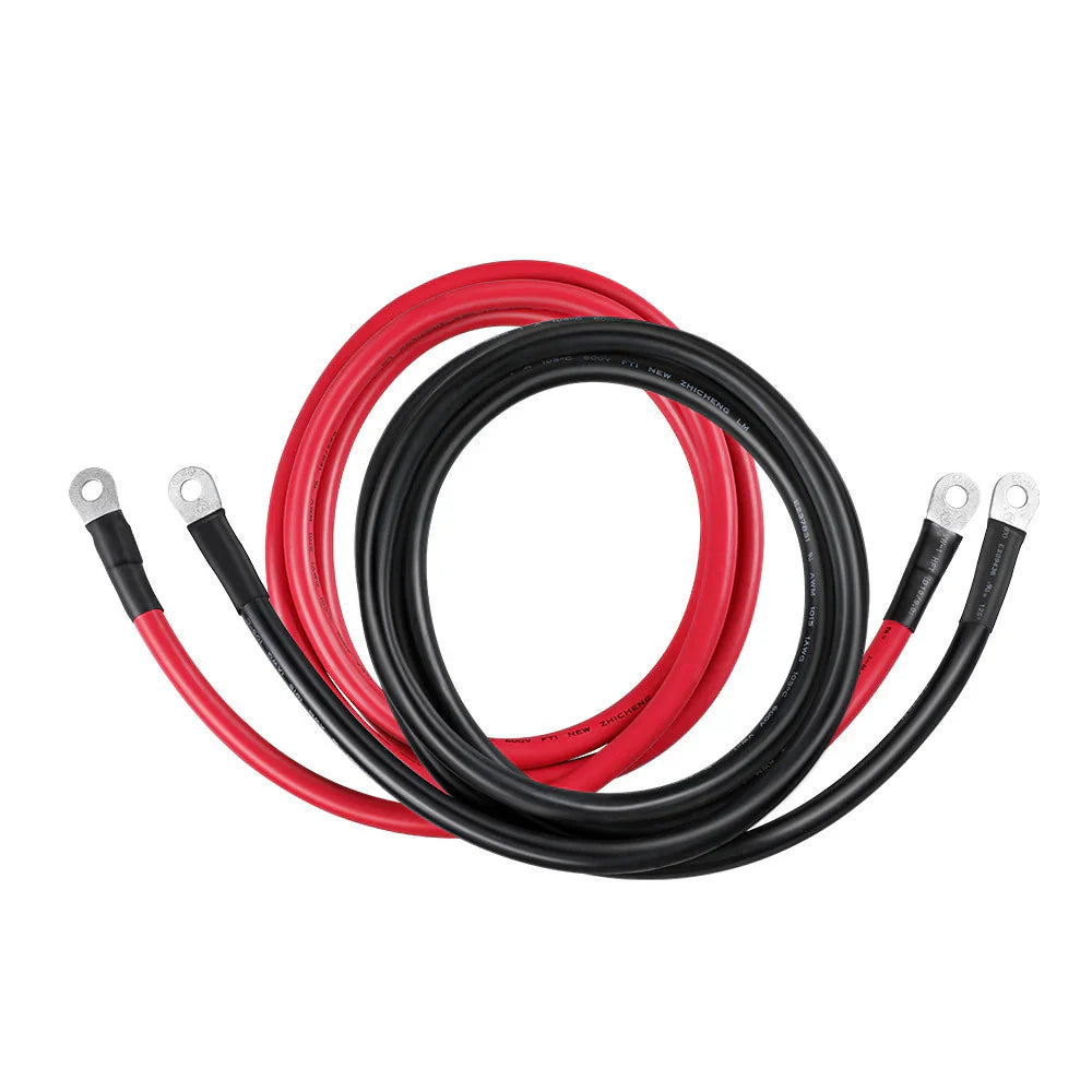 Renogy Battery Inverter Cables for 3/8 in Lugs