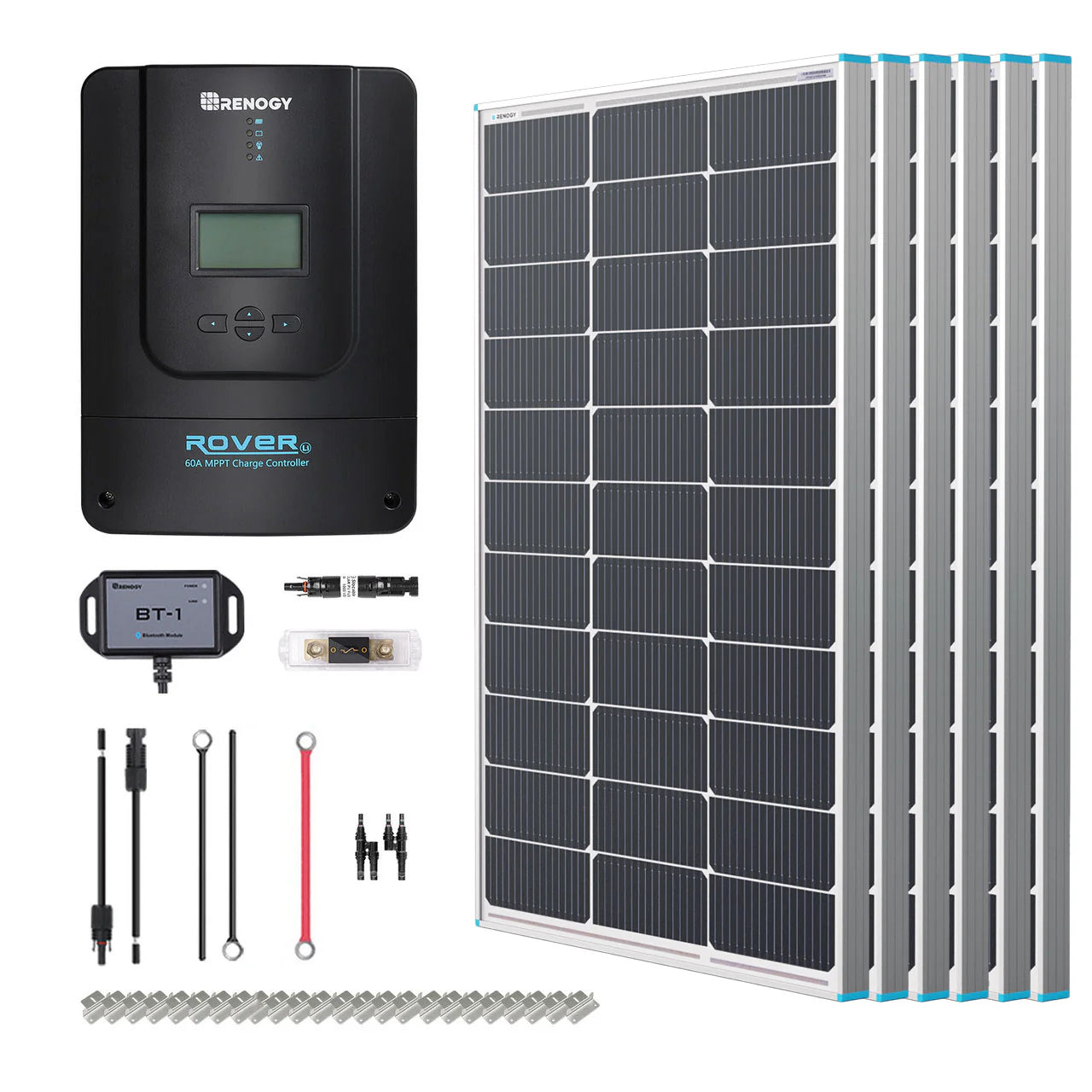 Renogy 600W Solar Premium Kit – 12V/24V System with Rover 60A MPPT Controller