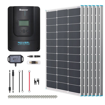 Renogy 600W Solar Premium Kit – 12V/24V System with Rover 60A MPPT Controller