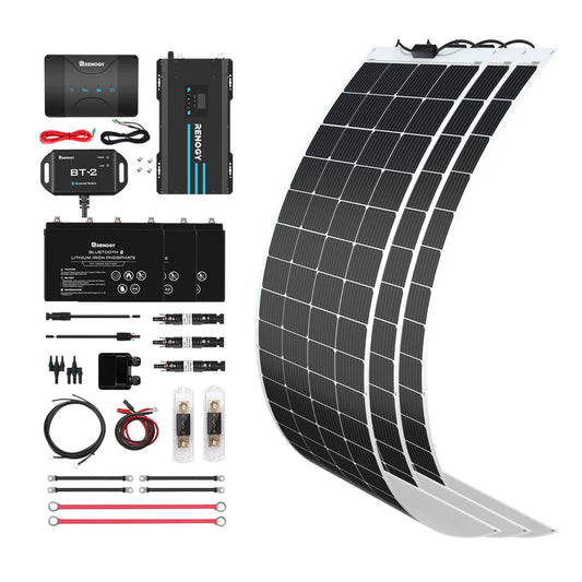 Renogy 600W Solar RV Kit – 12V Off-Grid System with Flush-Mount Controller