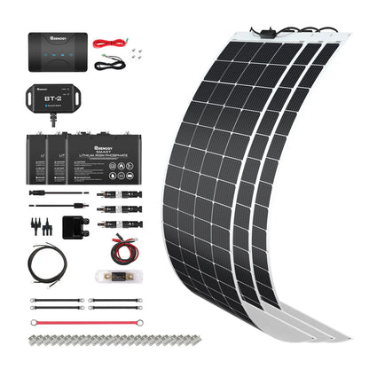 Renogy 600W Solar RV Kit – 12V Off-Grid System with Flush-Mount Controller