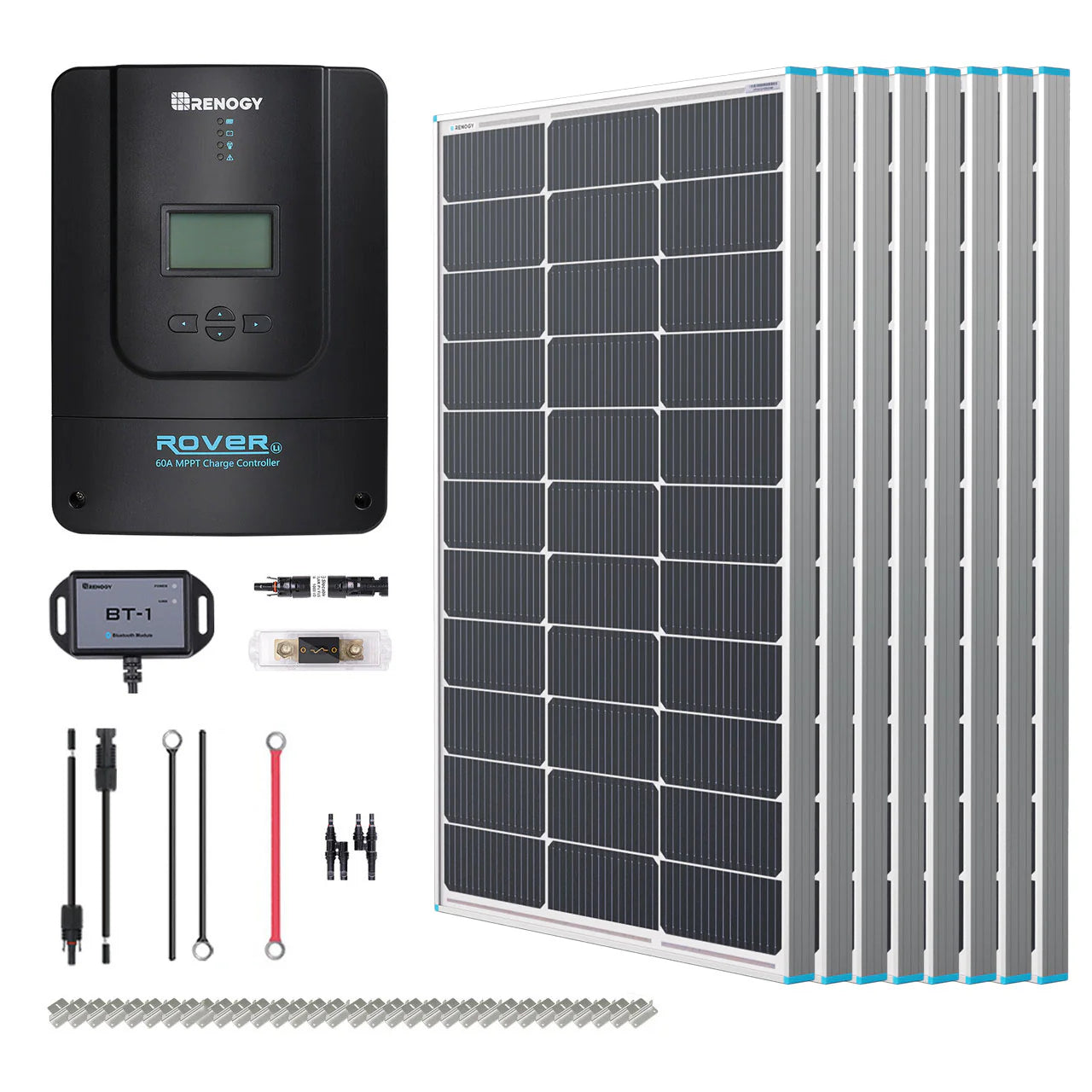 Renogy 800W Solar Premium Kit – 12V/24V System with Rover 60A MPPT Controller