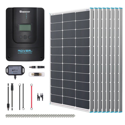 Renogy 800W Solar Premium Kit – 12V/24V System with Rover 60A MPPT Controller