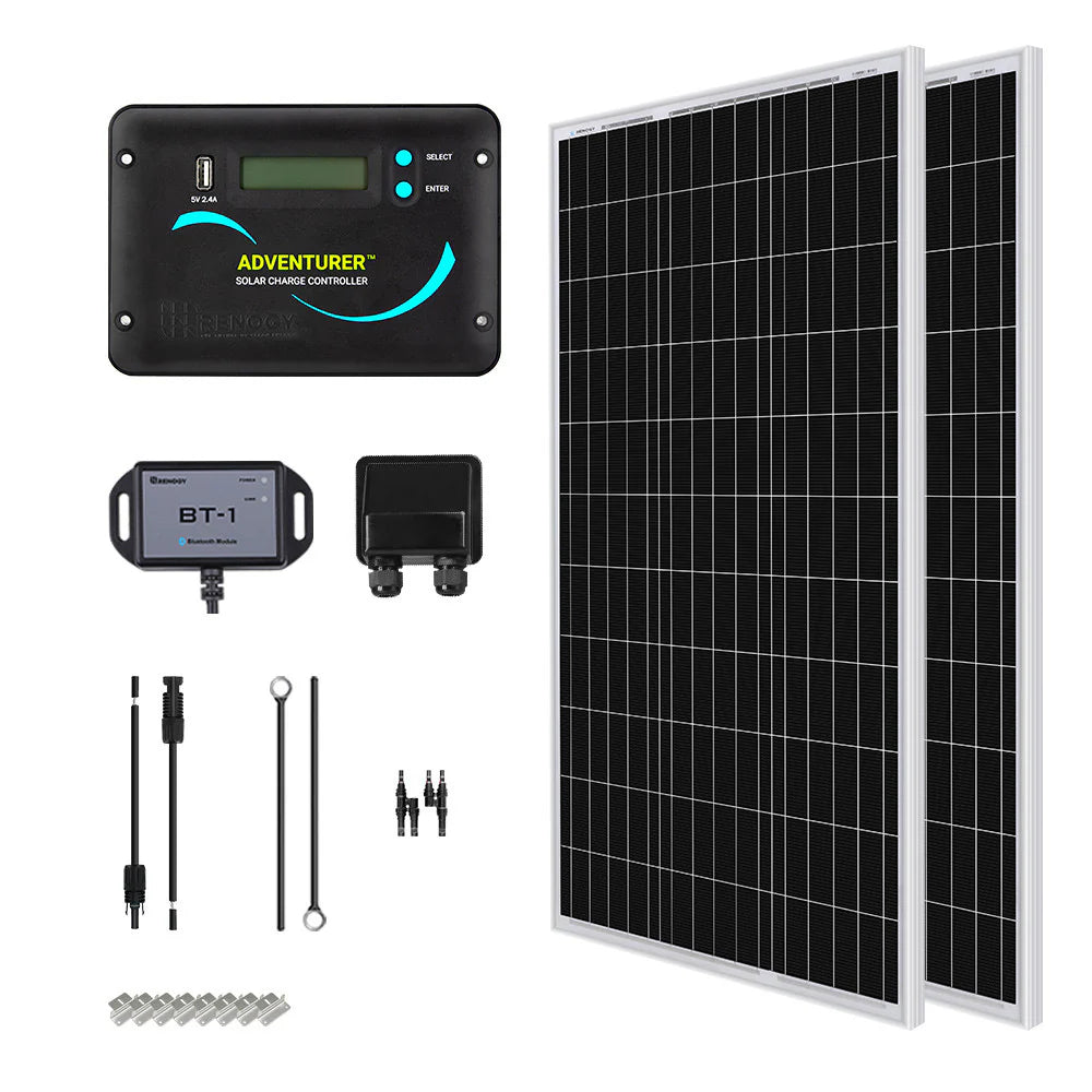 Renogy Essential Kit – 200W N-Type Solar RV Kit, 12V System