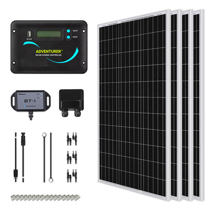 Renogy 400W Solar RV Kit – 12V System with PWM Controller