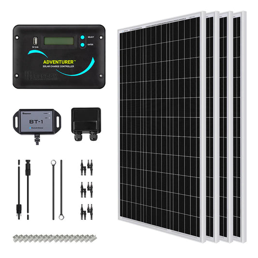 Renogy 400W Solar RV Kit – 12V System with PWM Controller