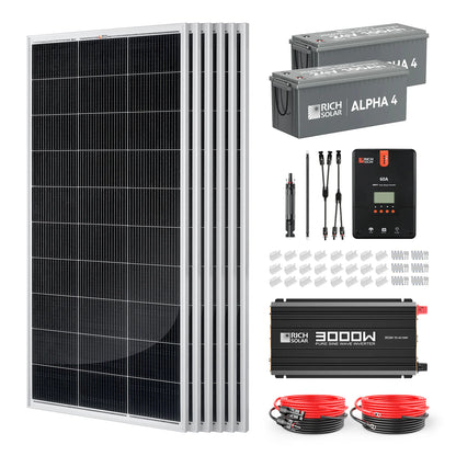 1200-Watt Complete Solar Kit – Off-Grid Charging with 60A MPPT Controller
