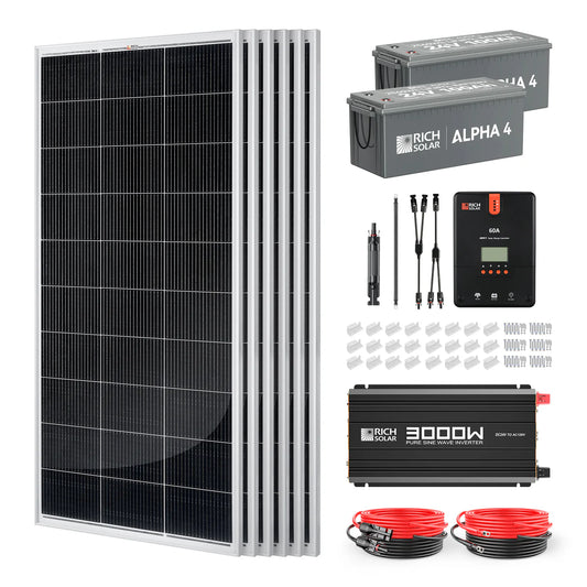 1200-Watt Complete Solar Kit – Off-Grid Charging with 60A MPPT Controller