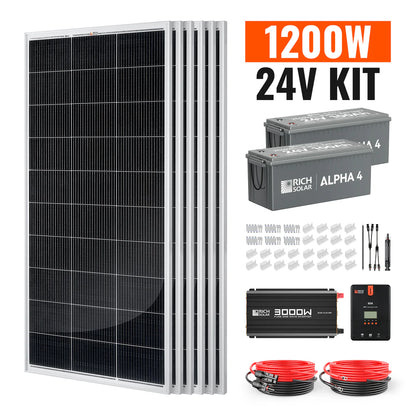 1200-Watt Complete Solar Kit – Off-Grid Charging with 60A MPPT Controller