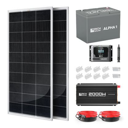 400-Watt Complete Solar Kit – Off-Grid Charging with 40A MPPT Controller