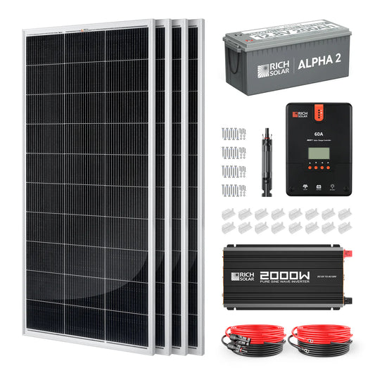 800-Watt Complete Solar Kit – Off-Grid Charging with 60A MPPT Controller