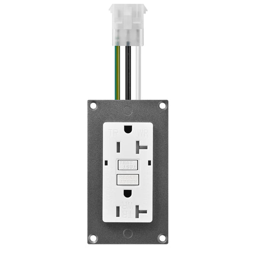 Slim GFCI Outlet – 20 Amp Self-Test, Tamper-Resistant, UL Listed Accessory for Nova Switch & Supercharger