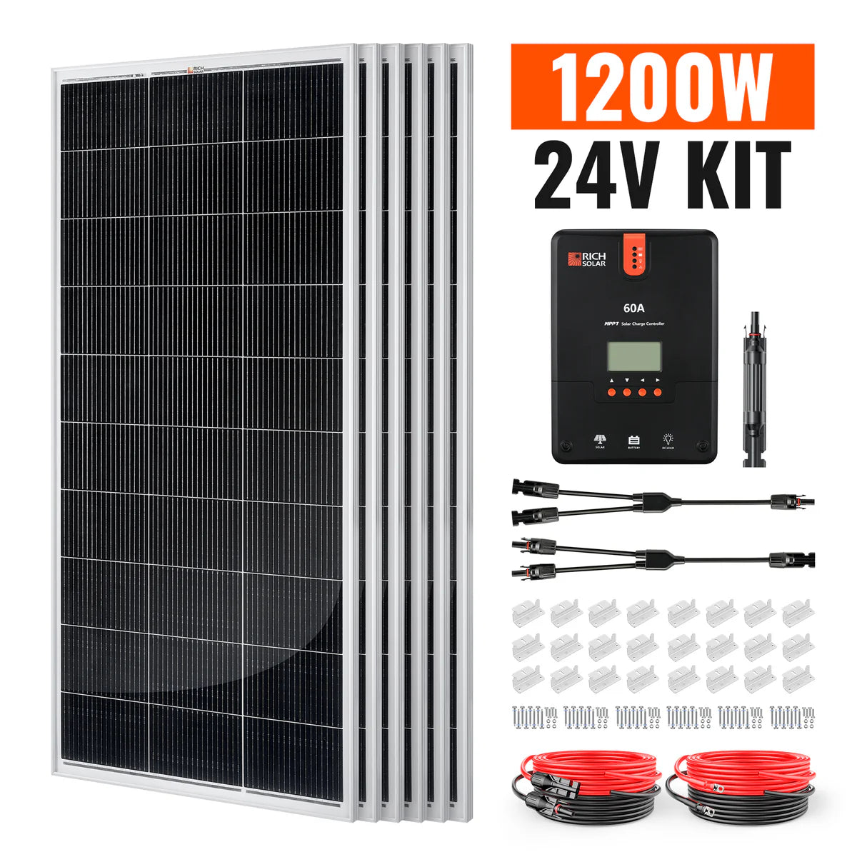1200-Watt Solar Kit – Off-Grid Charging with 60A MPPT Controller