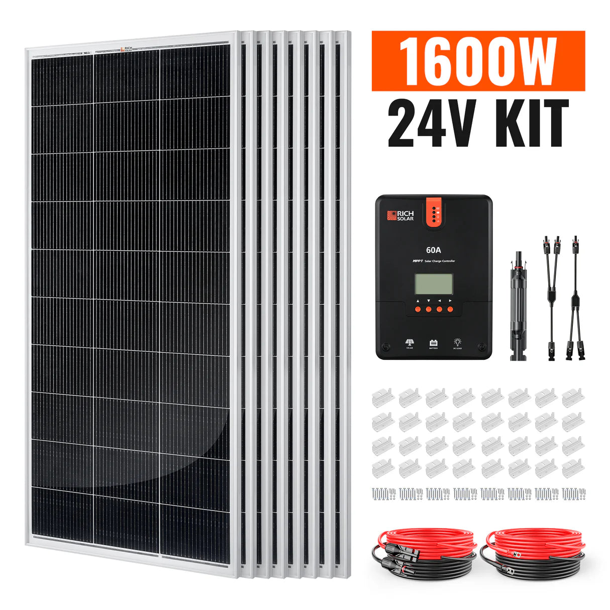 1600-Watt Solar Kit – Off-Grid Charging with 60A MPPT Controller
