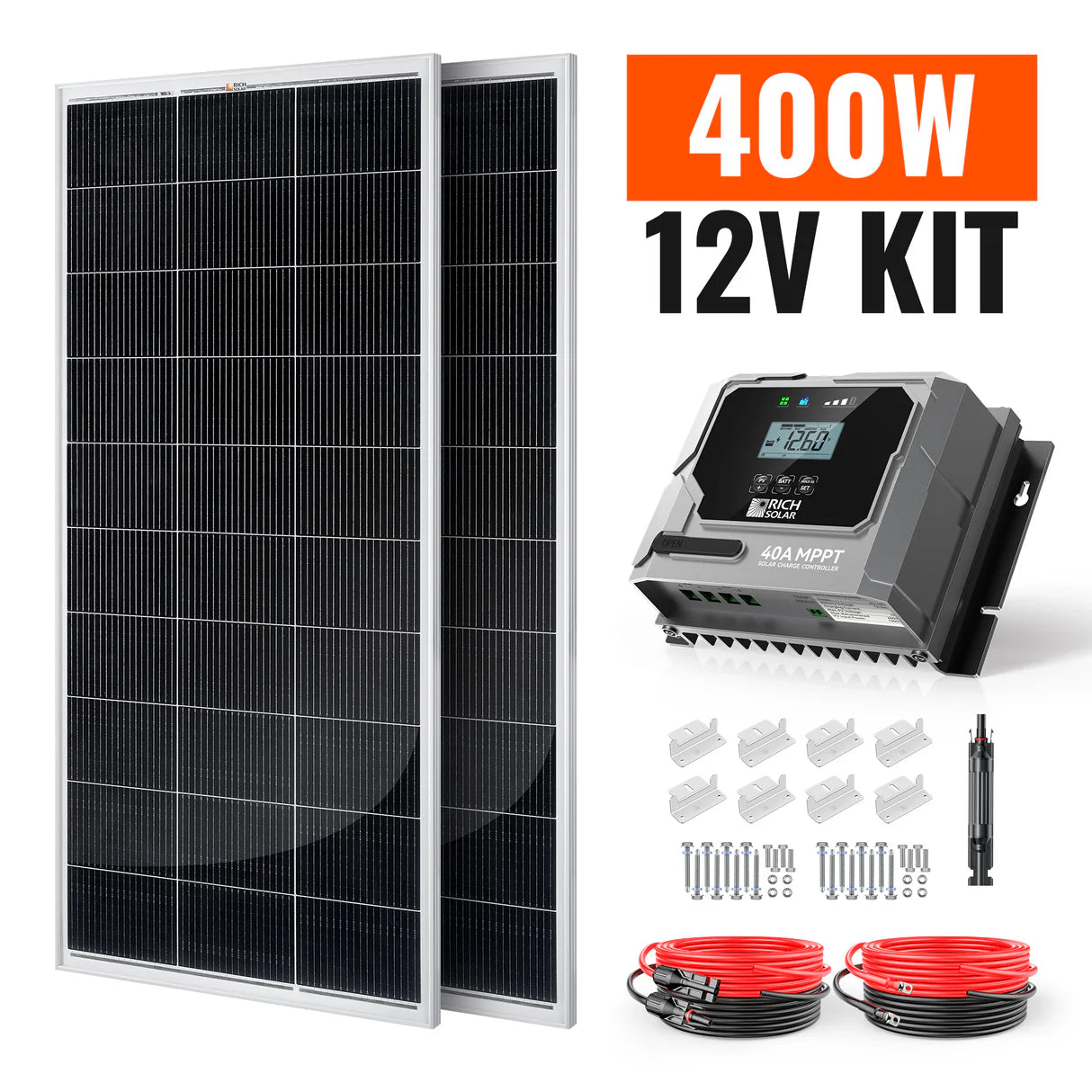 400-Watt Solar Kit – Off-Grid Charging with 40A MPPT Controller
