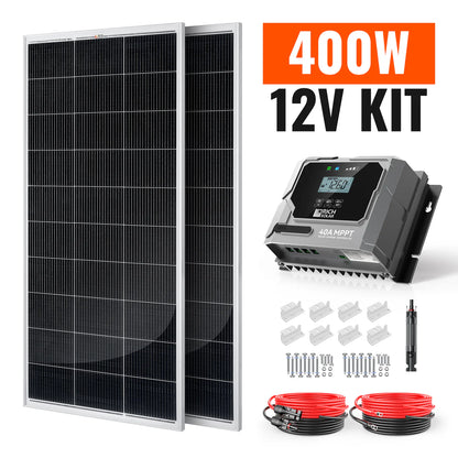 400-Watt Solar Kit – Off-Grid Charging with 40A MPPT Controller