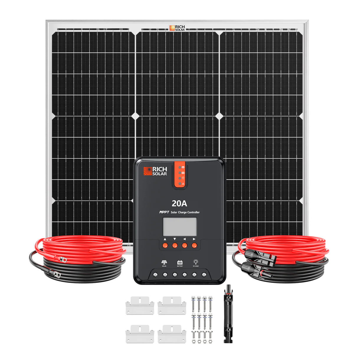 50-Watt Solar Kit – Compact Off-Grid Charging with 10A PWM Controller