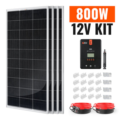 800-Watt Solar Kit – Off-Grid Charging with 60A MPPT Controller