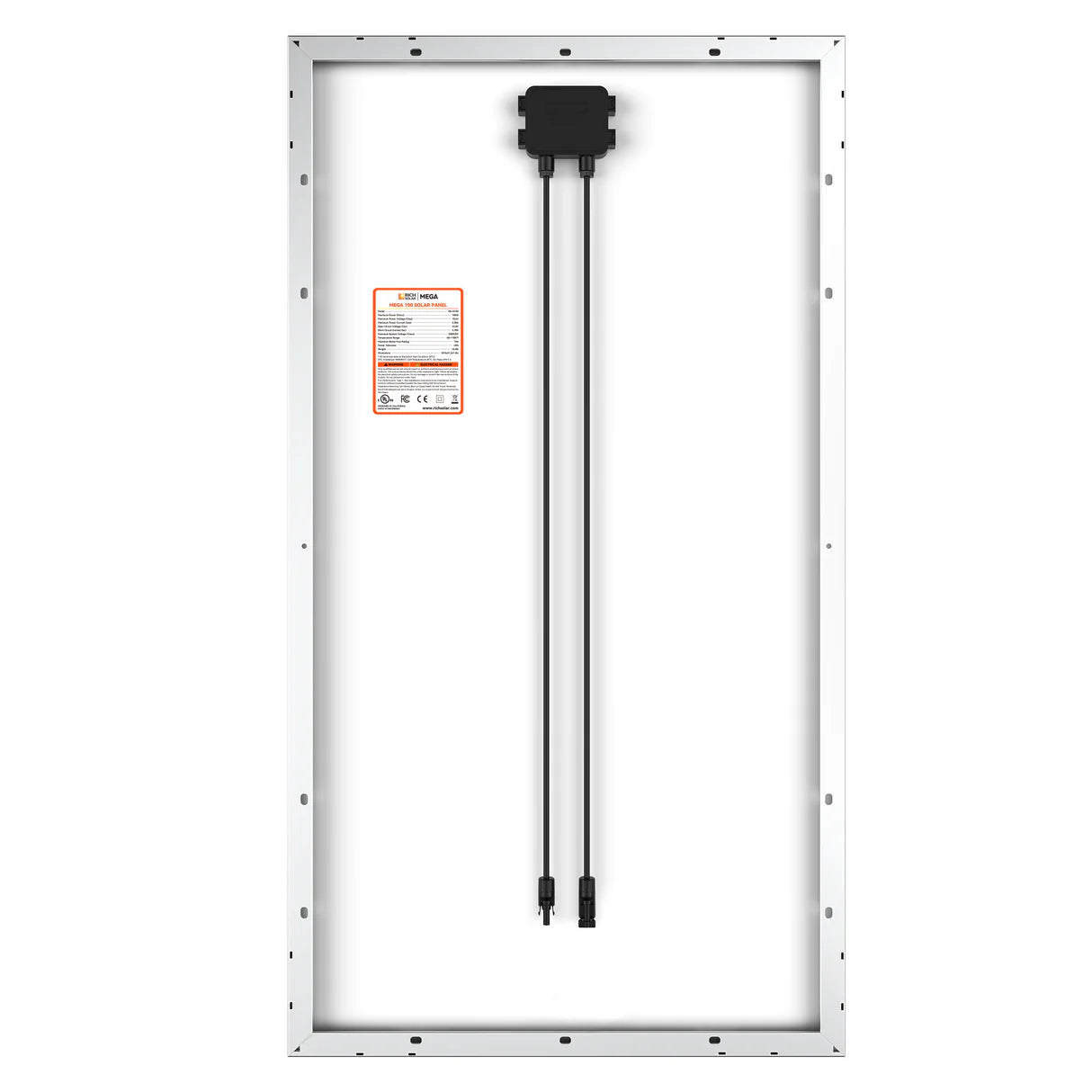 Rich Solar MEGA 100 – 100W 12V Monocrystalline Solar Panel (Silver & Onyx)