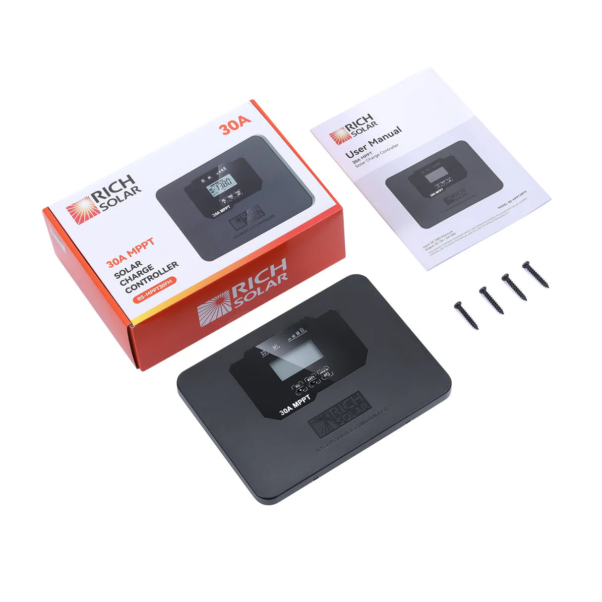 BRAVO PRO 30 – 30A MPPT Flush Mount Solar Charge Controller, 12V/24V Compatible