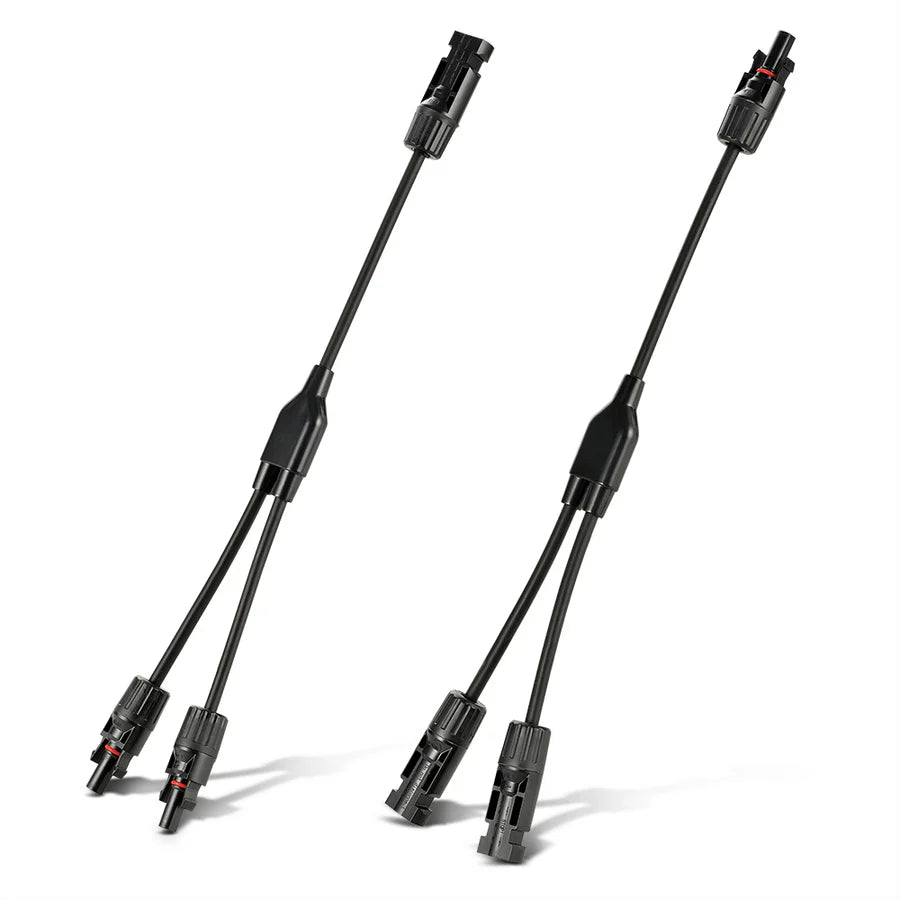Y Branch 2-to-1 Solar Panel Parallel Adapters – MC4 Compatible, Weatherproof