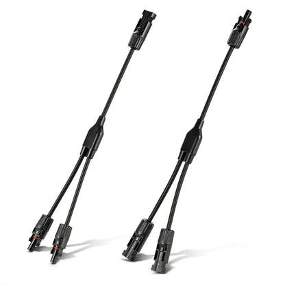 Y Branch 2-to-1 Solar Panel Parallel Adapters – MC4 Compatible, Weatherproof