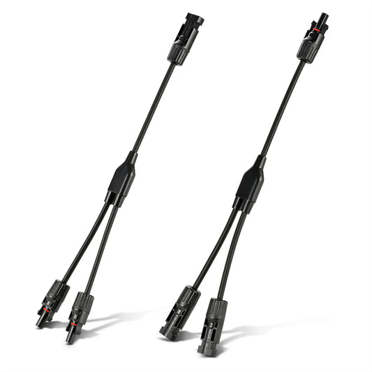 Y Branch 2-to-1 Solar Panel Parallel Adapters – MC4 Compatible, Weatherproof