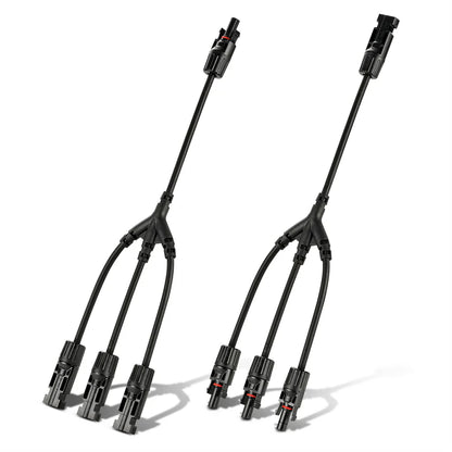 Y Branch 3-to-1 Solar Panel Parallel Adapters – MC4 Compatible, Weatherproof