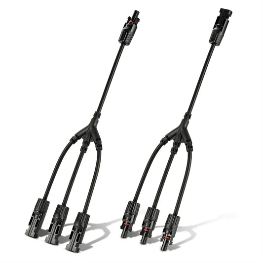 Y Branch 3-to-1 Solar Panel Parallel Adapters – MC4 Compatible, Weatherproof