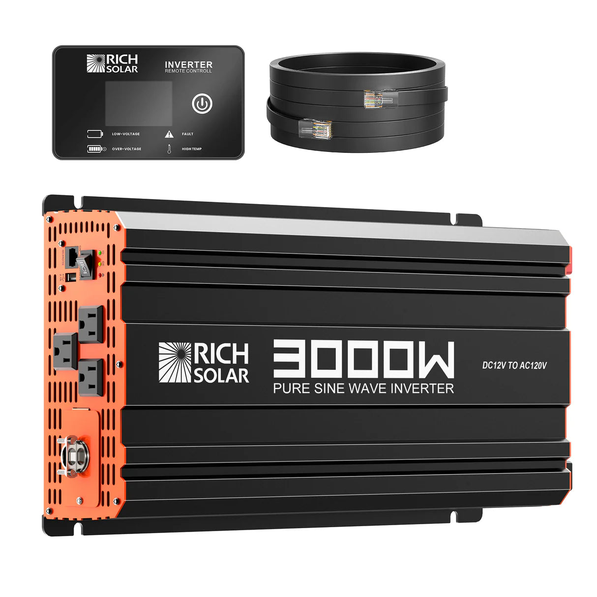 NOVA PURE 3K Pure Sine Wave Inverter – 3000W 12V Off-Grid Power for RVs, Boats, and Overlanders
