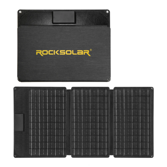 ROCKSOLAR 100W 12V Foldable Solar Panel – Portable USB Charger for Off-Grid Devices