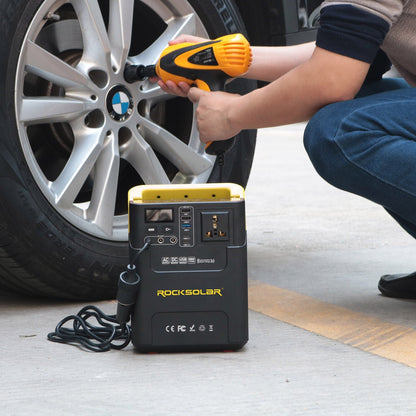 ROCKSOLAR Adventurer 100W 133Wh Portable Power Station – Lightweight Backup for Camping & Mobile Devices